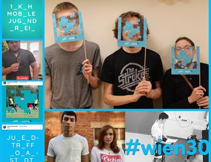 Collage mit wien#30-Aktionen in Jugendzentren