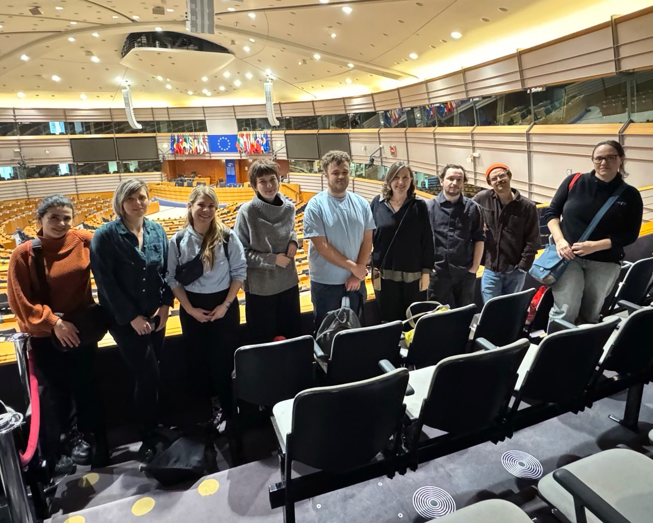 Die Gruppe der Studienreise im europäischen Parlament.