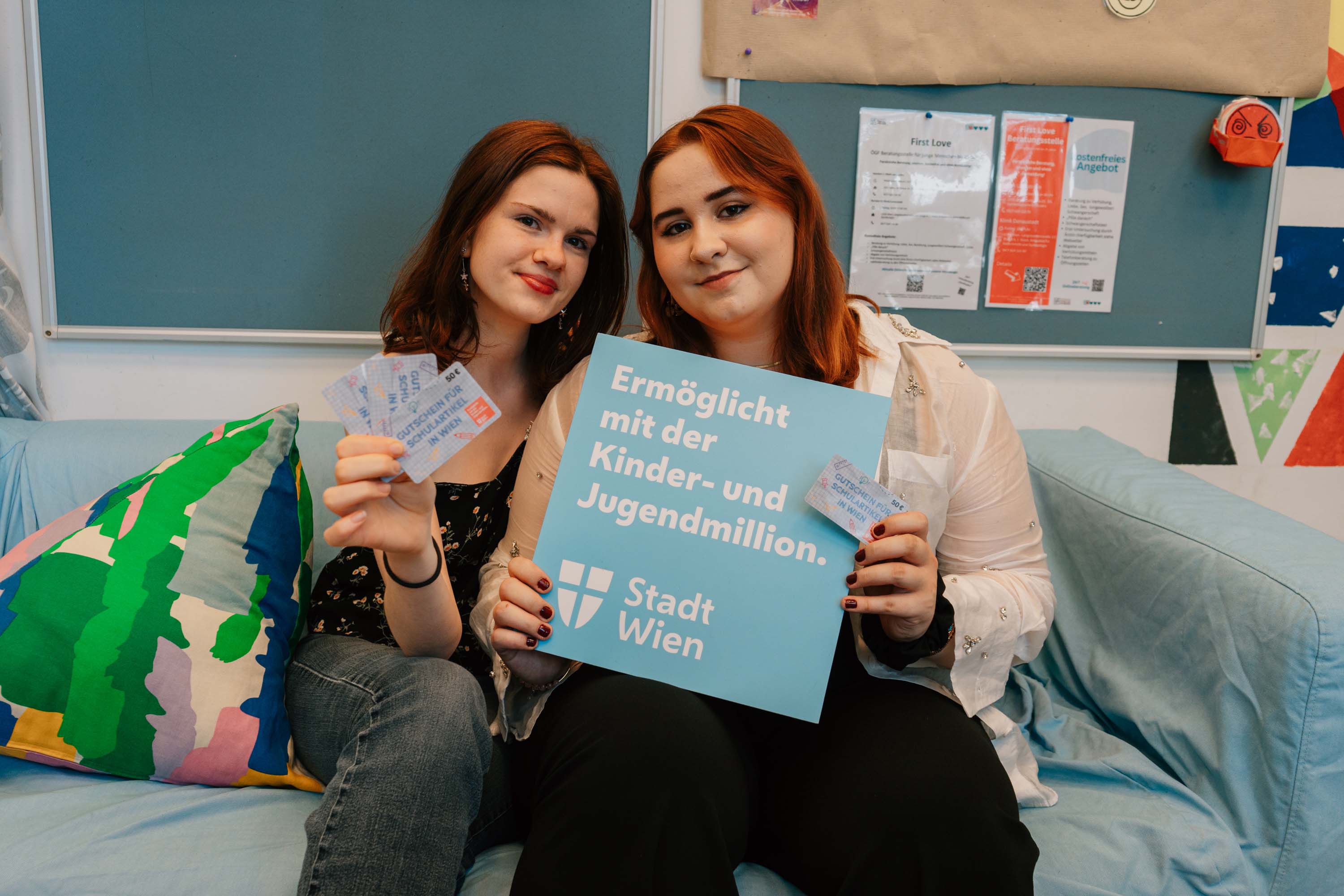 Die beiden Ideengeberinnen Miriam Messinger und Jonna Kropf.