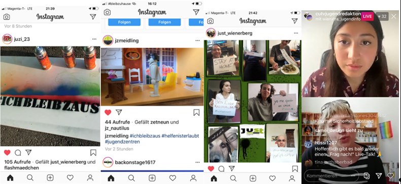 Screenshots von Online-Aktivitäten