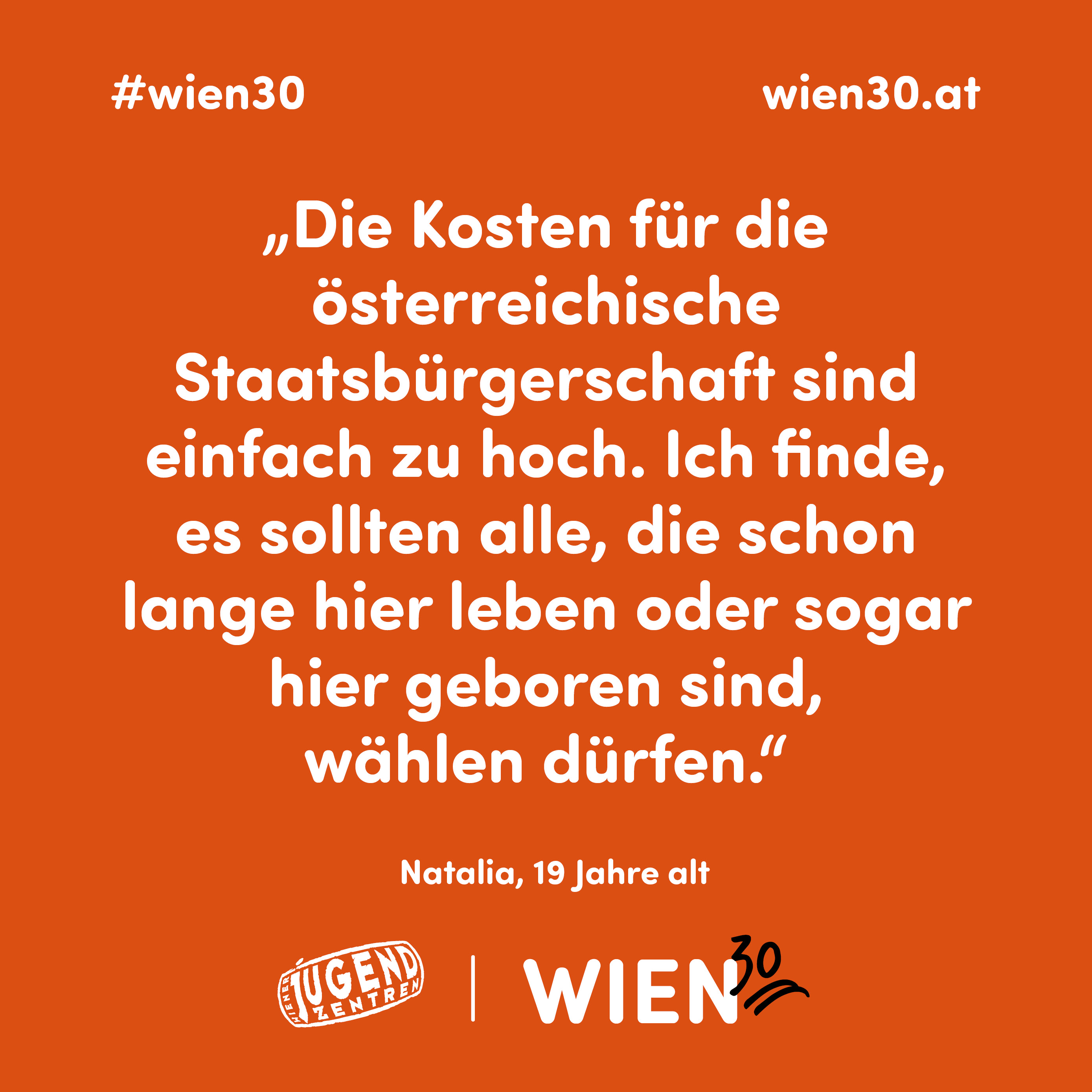 Sujet zur Kampagne #wien30